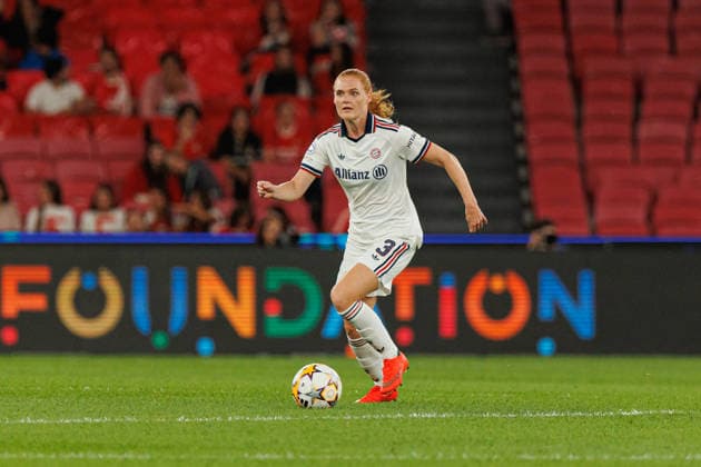 Stine Ballisager seen during UEFA Women™s League game between teams of SL Benfica and Fc Bayern Munchen (Luis Loureiro Ball Raw Images) Lisboa Estadio da Luz Portugal Copyright: xLuisxLoureirox lloureiroSlbwBayernW-3185