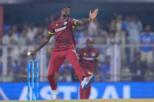 India v West Indies - ODI Series 2026 Alzarri Joseph of the West Indies delivers a ball during the second one day international (ODI) cricket match between India and the West Indies at Barsapara Cricket Stadium in Guwahati, India, on September 30, 2026. Guwahati Assam India  Copyright: xShubhajitxRoyxKarmakarx originalFilename:roykarmakar-2ndodicr260930_npZys.jpg