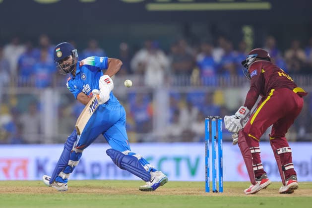 India v West Indies - ODI Series 2026 Ruturaj Gaikwad of India hits a four during the second one day international (ODI) cricket match between India and West Indies at Barsapara Cricket Stadium in Guwahati, India, on September 30, 2026. Guwahati Assam India  Copyright: xShubhajitxRoyxKarmakarx originalFilename:roykarmakar-2ndodicr260930_npz53.jpg