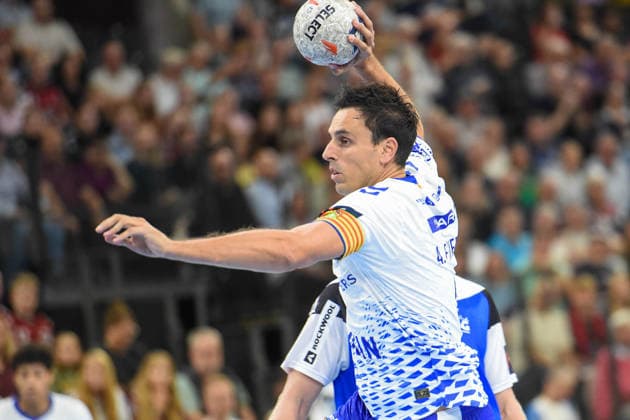 Handball I Herren I Saison 2026-2027 I EHF European League I 1. Spieltag I SG Flensburg-Handewitt - Fraikin BM Granollers I 30.09.2026 Adrian Figueras (13, Fraikin BM Granollers) Copyright: xLobeca JanxKirschnerx