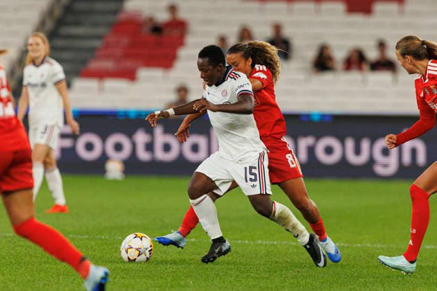 Bernadette Amani seen during UEFA Women™s League game between teams of SL Benfica and Fc Bayern Munchen (Luis Loureiro Ball Raw Images) Lisboa Estadio da Luz Portugal Copyright: xLuisxLoureirox lloureiroSlbwBayernW-3832