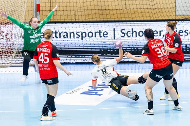 30.09.2026, GER, Handball, Frauen, Saison 2026 2027, DHB-Pokal 2.Runde-Achtelfinale, Thueringer HC - HSG Blomberg-Lippe Nieke Kuehne (HSG Blomberg-Lippe) 99947 Bad Langensalza Salza Halle Sporthalle Mehrz Thüringen Deutschland