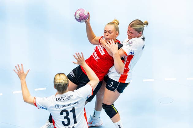 30.09.2026, GER, Handball, Frauen, Saison 2026 2027, DHB-Pokal 2.Runde-Achtelfinale, Thueringer HC - HSG Blomberg-Lippe Lotta Heider (Thueringer HC,7) 99947 Bad Langensalza Salza Halle Sporthalle Mehrz Thüringen Deutschland