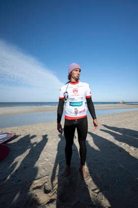 PWA - Citroen - World Windsurfing Tour Sylt 2026 - Tag 5 - Slalom Foil Men; Sylt Westerland, 30.09.2026 Lennert Neubauer (Freestyle Men, Greece, GRE-734) - neuer FreestyleWeltmeister; PWA - Citroen - World Windsurfing Tour Sylt 2026 - Tag 5 - Slalom Foil Men am 30.09.2026 vor dem Brandenburger Strand - Motorboot auf Sylt Westerland (Deutschland). Copyright: xBEAUTIFULxSPORTS AndreasxDickx