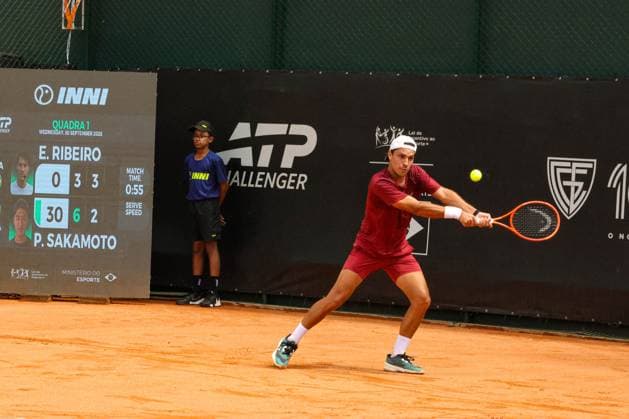 RECORD DATE NOT STATED Ribeiro (Brazil) vs. Sakamoto (Brazil) at the ATP, Tennis Herren Challenger Curitiba Curitiba (PR), 09 30 2026 - ATP Challenger Curitiba Ribeiro Sakamoto - Tennis player Eduardo Ribeiro against Pedro Sakamoto (BRA) for the ATP Challenger Curitiba tournament, at the Graciosa Country Club on the morning of Wednesday, September 30, 2026.(Foto: Edson De Souza Thenews2 imago images) SPO  Copyright: xEdsonxDexSouzax