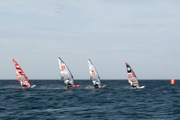 PWA - Citroen - World Windsurfing Tour Sylt 2026 - Tag 5 - Slalom Foil Men; Sylt Westerland, 30.09.2026 Pierre Mortefon (Slalom Foil Men, France, F-14); PWA - Citroen - World Windsurfing Tour Sylt 2026 - Tag 5 - Slalom Foil Men am 30.09.2026 vor dem Brandenburger Strand - Motorboot auf Sylt Westerland (Deutschland). Copyright: xBEAUTIFULxSPORTS AndreasxDickx
