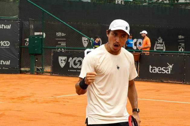 RECORD DATE NOT STATED Ribeiro (Brazil) vs. Sakamoto (Brazil) at the ATP, Tennis Herren Challenger Curitiba Curitiba (PR), 09 30 2026 - ATP Challenger Curitiba Ribeiro Sakamoto - Tennis player Pedro Sakamoto (BRA) against Eduardo Ribeiro for the ATP Challenger Curitiba tournament, at the Graciosa Country Club on the morning of Wednesday, September 30, 2026.(Foto: Edson De Souza Thenews2 imago images) SPO  Copyright: xEdsonxDexSouzax
