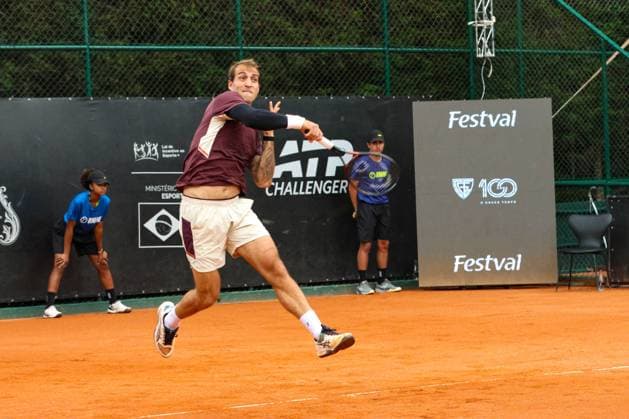 RECORD DATE NOT STATED Heide (bra) vs Meligeni Alves (bra) for the ATP, Tennis Herren Challenger Curitiba Curitiba (PR), 09 30 2026 - ATP Challenger Curitiba Heide Milegeni Alves - Tennis player Felipe Milegeni Alves (BRA) against Gustavo Heide (BRA) for the ATP Challenger Curitiba tournament, at the Graciosa Country Club on the afternoon of Wednesday, September 30, 2026.(Foto: Edson De Souza Thenews2 imago images) SPO  Copyright: xEdsonxDexSouzax