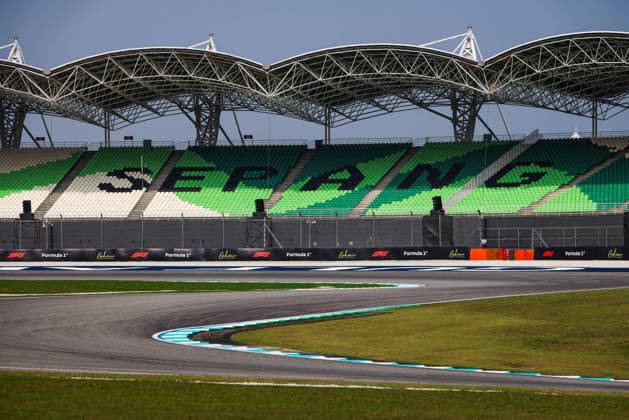 F1 - BAHRAIN GRAND PRIX IN MALAYSIA 2026 track, piste, illustration, grandstands, gradins, during the 2026 Formula 1 Bahrain Grand Prix in Malaysia, 16th round of the 2026 Formula One World Championship, WM, Weltmeisterschaft from October 2 to 4, 2026 on the Sepang International Circuit, in Sepang, Malaysia - SepangMalaysia Copyright: xANTONINxVINCENTx