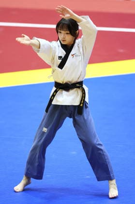 LAO I Ieng (MAC), OCTOBER 1, 2026 - Taekwondo : Womens Individual Poomsae Semifinals Contest at Toyohashi Gymnasium during the Asian Games Aichi-Nagoya 2026 in Aichi, Japan.  aflo_352317195 KenichiroxOganex