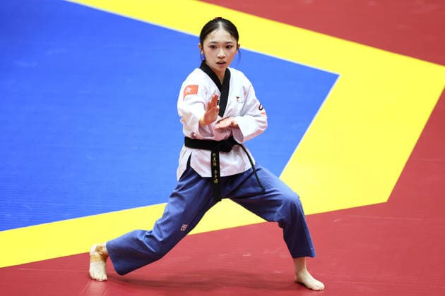 LEE Tsz Ching (HKG), OCTOBER 1, 2026 - Taekwondo : Womens Individual Poomsae Semifinals Contest at Toyohashi Gymnasium during the Asian Games Aichi-Nagoya 2026 in Aichi, Japan.  aflo_352317209 KenichiroxOganex