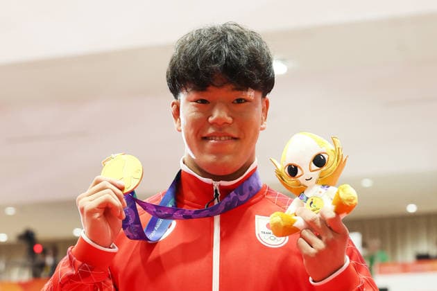 Taizou Yoshida (JPN), SEPTEMBER 30, 2026 - Wrestling : Men s Greco-Roman 87kg Medal Ceremony at Nagoya City Inae Sports Center during the Asian Games Aichi-Nagoya 2026 in Aichi, Japan. Noxthirdxpartyxsales  aflo_352156115 KenichiroxOganex