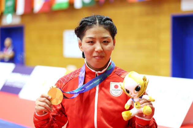 Ami Ishii (JPN), SEPTEMBER 30, 2026 - Wrestling : Women s Wrestling 68kg Medal Ceremony at Nagoya City Inae Sports Center during the Asian Games Aichi-Nagoya 2026 in Aichi, Japan. Noxthirdxpartyxsales  aflo_352156151 KenichiroxOganex