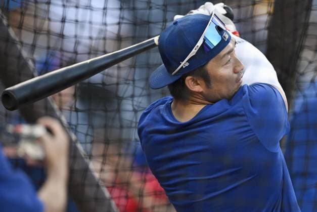 Baseball: Wild Card Series between Cubs and Padres Chicago Cubs right fielder Seiya Suzuki takes part in a batting practice before Game 2 of the best-of-three National League Wild Card Series against the San Diego Padres at Petco Park in San Diego, California, on Sept. 30, 2026.  A14AA0005629556P