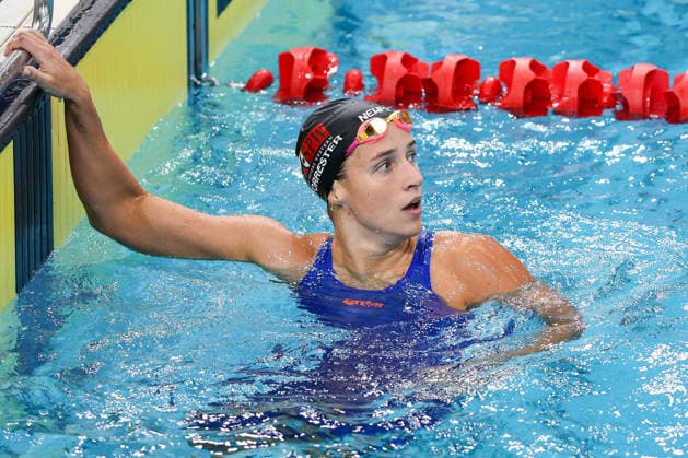 October 1, 2026, Sydney, Nsw, Australia: JENNA FORRESTER looks on after competing in the WomenÃ¢â‚¬â ¢s 200m individual medley heats during the 2026 Australian Short Course Championships. Sydney Australia - ZUMAt173 20261001_zsp_t173_007 Copyright: xStephanexThomasx