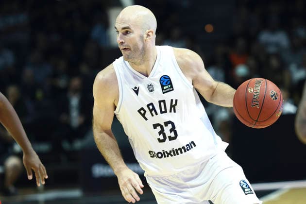 PAOK v Manresa - EuroCup PAOK player Nick Calathes in action during the PAOK vs. Manresa match, the opening game of EuroCup Group D, at the PAOK indoor arena in Thessaloniki, on September 30, 2026. Thessaloniki Greece  Copyright: xAchilleasxChirasx originalFilename:chiras-notitle260930_npwBH.jpg