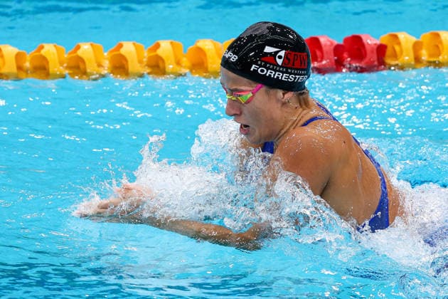October 1, 2026, Sydney, Nsw, Australia: JENNA FORRESTER competes in the WomenÃ¢â‚¬â ¢s 200m individual medley heats during the 2026 Australian Short Course Championships. Swimming 2026: Australian Short Course Championships  - ZUMAt173 20261001_zsp_t173_009 Copyright: xStephanexThomasx