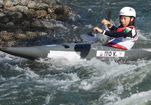 (261001) -- TOYOTA, Oct. 1, 2026 -- Ito Kurumi of Japan competes during the women s kayak single final of canoe slalom at the 20th Asian Games Aichi-Nagoya 2026 in Toyota of Aichi Prefecture, Japan, Oct. 1, 2026. ) (SP)JAPAN-TOYOTA-ASIAN GAMES-CANOE SLALOM-WOMEN S KAYAK SINGLE-FINAL ZhangxHaobo 