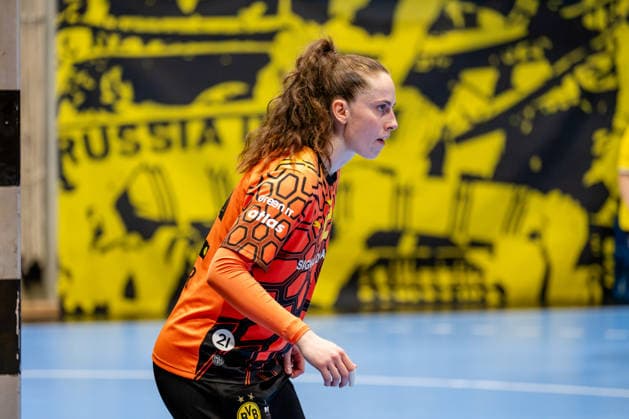 Dortmund, 30.09.2026, Handball, Damen, DHB-Pokal, 2. Runde , BVB Borussia Dortmund - SV Union Halle-Neustadt Sarah Wachter (BVB, 12) während des Spiels