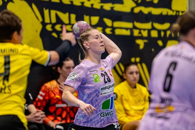 Dortmund, 30.09.2026, Handball, Damen, DHB-Pokal, 2. Runde , BVB Borussia Dortmund - SV Union Halle-Neustadt Marie Polakova (SV Union Halle-Neustadt, 23) während des Spiels