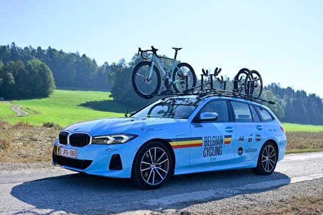 UEC 2026 Road European Championship, EM, Europameisterschaft Ljubljana 01 10 2026 LJUBLJANA, SLOVENIA - OCTOBER 01 : Car Belgian cycling during a training ride prior to the 2026 UEC Road European Championship on October 1, 2026 in Ljubljana, Slovenia, 01 10 2026 Ljubljana Slovenia  Copyright: xJanxDexMeuleneirx