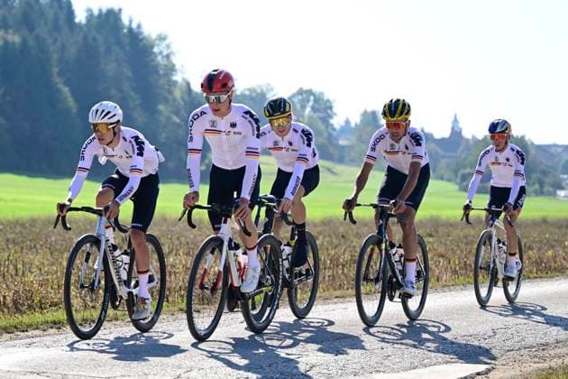 UEC 2026 Road European Championship, EM, Europameisterschaft Ljubljana 01 10 2026 LJUBLJANA, SLOVENIA - OCTOBER 01 : rider of team Germany during a training ride prior to the 2026 UEC Road European Championship on October 1, 2026 in Ljubljana, Slovenia, 01 10 2026 Ljubljana Slovenia  Copyright: xJanxDexMeuleneirx