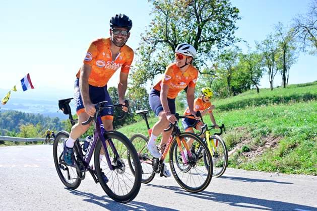 UEC 2026 Road European Championship, EM, Europameisterschaft Ljubljana 01 10 2026 LJUBLJANA, SLOVENIA - OCTOBER 01 : riders of Netherlands during a training ride prior to the 2026 UEC Road European Championship on October 1, 2026 in Ljubljana, Slovenia, 01 10 2026 Ljubljana Slovenia  Copyright: xJanxDexMeuleneirx