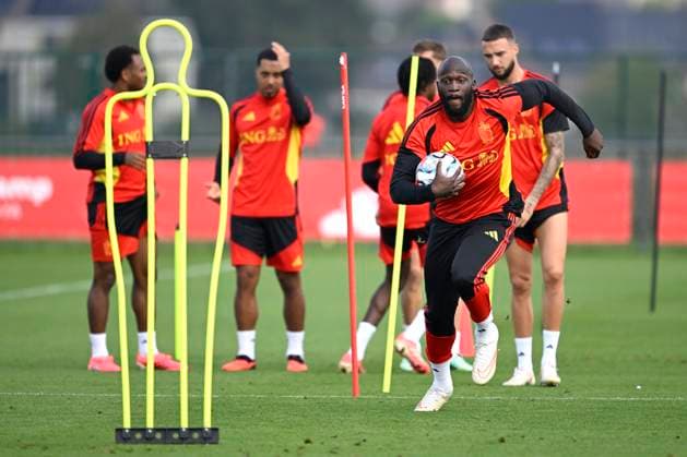 Belgium v Turkey - UEFA Nations League 2026 Media Activities 01 10 2026 TUBIZE, BELGIUM - OCTOBER 01 : Lukaku Romelu forward of Belgium pictured during a training session ahead of the UEFA Nations League tournament league phase matchday 3 group A1 match between Belgium and Turkey on October 1, 2026 in Tubize, Belgium, 01 10 2026 Tubize Belgium  Copyright: xNicoxVereeckenx