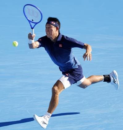 Tennis: Nishikori s final match Japan s former world No. 4 Kei Nishikori competes en route to losing to Frances Tiafoe of the United States in the first round of the final tournament of his tennis career at the Japan Open at Ariake Tennis Park in Tokyo on Oct. 1, 2026. The 36-year-old Nishikori, the first Asian male player to reach a Grand Slam singles final at the 2014 U.S. Open, announced in April 2026 that he would retire at the end of the current season.  A14AA0005629630P