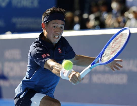Tennis: Nishikori s final match Japan s former world No. 4 Kei Nishikori competes en route to losing to Frances Tiafoe of the United States in the first round of the final tournament of his tennis career at the Japan Open at Ariake Tennis Park in Tokyo on Oct. 1, 2026. The 36-year-old Nishikori, the first Asian male player to reach a Grand Slam singles final at the 2014 U.S. Open, announced in April 2026 that he would retire at the end of the current season.  A14AA0005629626P