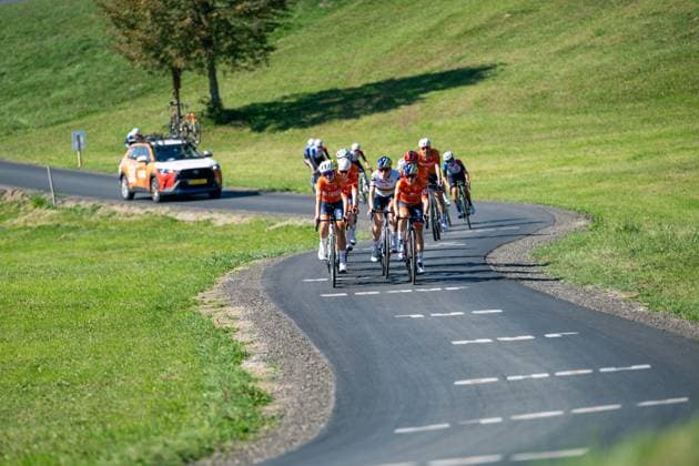 Dutch Demi Vollering is pictured in action during a training before the cycling European Championships, in Ljubljana, Slovenia, Thursday 1 October 2026. The UEC road championships are taking place from 03 to 07 October. DAVIDxPINTENS  x188430764x