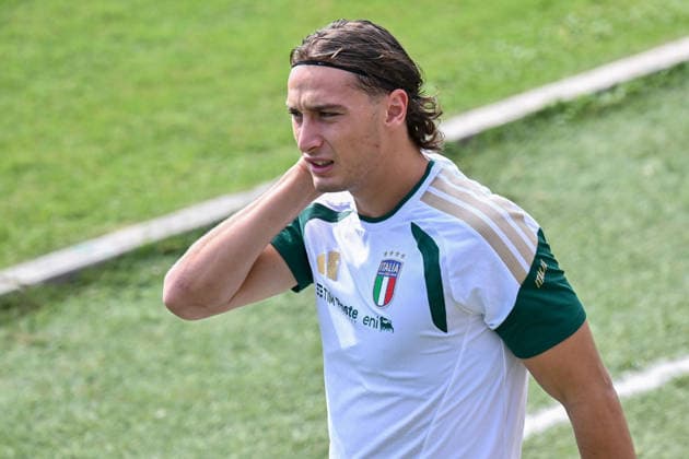 foto IPP lisa guglielmi Coverciano - Firenze 01-10-2026 Raduno della Nazionale di Calcio dell Italia nella foto Francesco Pio Esposito (Italia) italy photo press world copyright italy ITALY  Copyright: xR4924_italyphotopressx