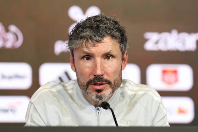 Belgium s head coach Mark van Bommel pictured at a press conference, PK, Pressekonferenz of the Red Devils, the Belgian national soccer team, at the national training center in Tubize, Thursday 1 October 2026. The team is preparing for their game against Turkey on Friday, their third game in the UEFA Nations League competition. VIRGINIExLEFOUR  x0868317654stx
