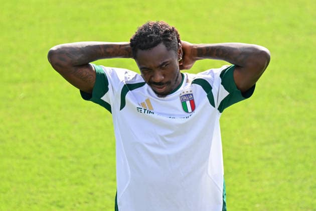 IPA89177734 - Italian player Moise Kean during TEAM ITALY - TRAINING, a UEFA Nations League soccer match in Florence, Italy, October 1, 2026  Copyright: xLisaxGuglielmi IPAxSportx xx IPA89177734