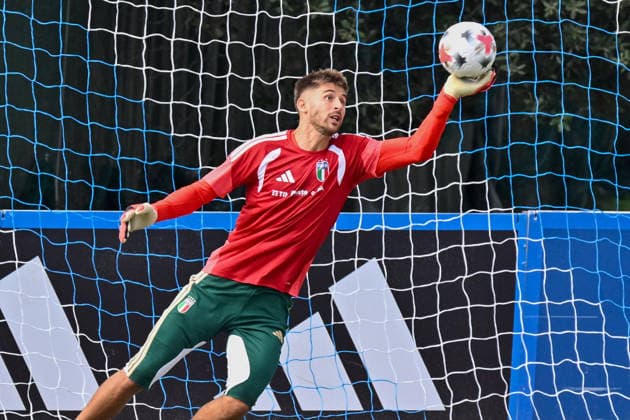 SOCCER - UEFA Nations League - TEAM ITALY - TRAINING Photo by IPA ABACAPRESS.COM89178325 - Italian player Guglielmo Vicario during TEAM ITALY - TRAINING, a UEFA Nations League soccer match in Florence, Italy, on October 1, 2026 Florence Italy  Copyright: xIPAxSport ABACAx