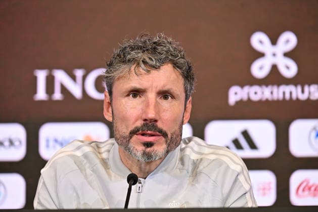 Ahead of Belgium v Turkiye - UEFA Nations League TUBIZE, BELGIUM - OCTOBER 1: Belgium head coach Mark van Bommel and goalkeeper Senne Lammens (not seen) attend a press conference, PK, Pressekonferenz ahead of their UEFA Nations League Group A1 match against Turkiye in Tubize, Belgium on October 1, 2026. Dursun Aydemir Anadolu Brussels Hoofdstedelijk Gewest Belçika. Editorial use only. Please get in touch for any other usage.  Copyright: x2026xAnadoluxDursunxAydemirx