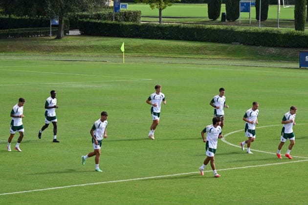 SOCCER - UEFA Nations League - TEAM ITALY - TRAINING Photo by IPA ABACAPRESS.COM89178333 - Italian players during TEAM ITALY - TRAINING, a UEFA Nations League soccer match in Florence, Italy, on October 1, 2026 Florence Italy  Copyright: xIPAxSport ABACAx