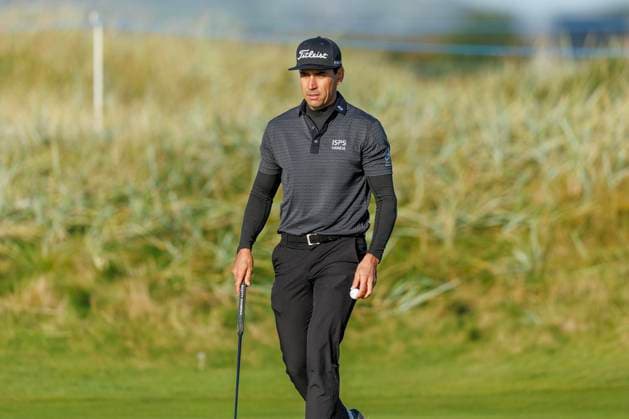 1st October 2026; Carnoustie Golf Links, Carnoustie, Angus, Scotland; DP World Tour Golf, Alfred Dunhill Links Championship, Day 1; Rafa Cabrera Bello of Spain on the first green DavidxYoung