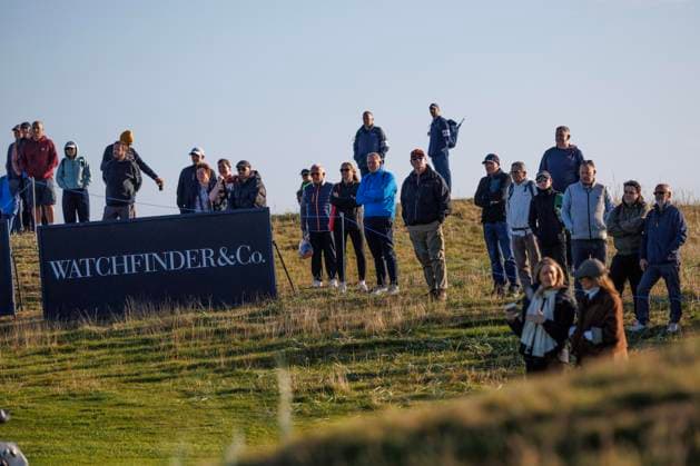 1st October 2026; Carnoustie Golf Links, Carnoustie, Angus, Scotland; DP World Tour Golf, Alfred Dunhill Links Championship, Day 1; Spectators on the first hole DavidxYoung