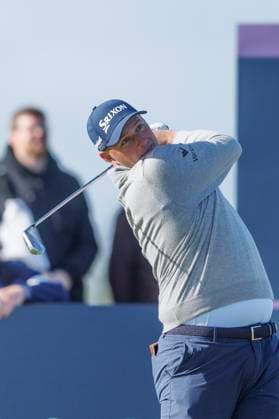 RECORD DATE NOT STATED 1st October 2026; Carnoustie Golf Links, Carnoustie, Angus, Scotland; DP World Tour Golf, Alfred Dunhill Links Championship, Day 1; Sepp Straka of Austria plays a shot from the tee on the sixteenth hole DavidxYoung