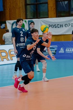 VOLLEYBALL - Coppa Pallavolo Senza Confini HARTBERG,AUSTRIA,01.OCT.26 - VOLLEYBALL - Coppa Pallavolo Senza Confini, VfB Friedrichshafen vs ACH Volley Ljubljana. Image shows German Gomez (Friedrichshafen) during warm up.  GEPAxpictures xRomanxKoenigshofer