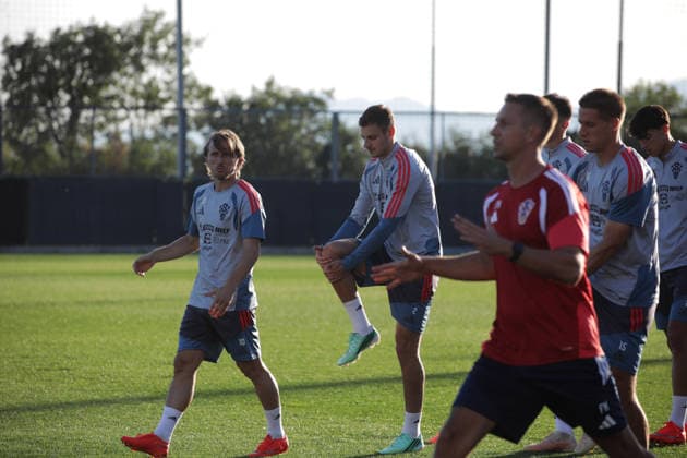 Croatian national football team training Luka Modric during training session of the Croatian national football team on the auxiliary pitch at the Rujevica Stadium. October 1, 2026, Rijeka, Croatia.  GoranxKovacic PIXSELL