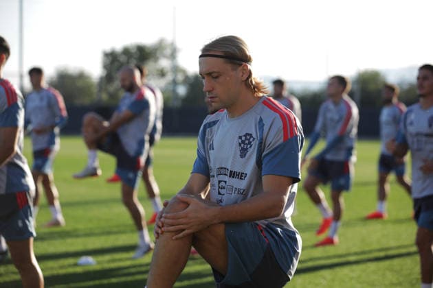 Croatian national football team training Lovro Majer during training session of the Croatian national football team on the auxiliary pitch at the Rujevica Stadium. October 1, 2026, Rijeka, Croatia.  GoranxKovacic PIXSELL