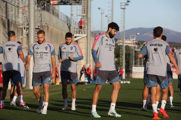 Croatian national football team training Josko Gvardiol during training session of the Croatian national football team on the auxiliary pitch at the Rujevica Stadium. October 1, 2026, Rijeka, Croatia.  GoranxKovacic PIXSELL