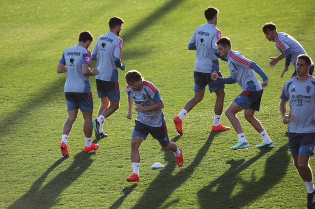 Croatian national football team training Luka Modric during training session of the Croatian national football team on the auxiliary pitch at the Rujevica Stadium. October 1, 2026, Rijeka, Croatia.  GoranxKovacic PIXSELL