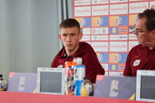 Kepa kolo Sochocina 01.10.2026 Konferencja prasowa reprezentacji Polski - - - Polish football national team, Nationalteam press conference, PK, Pressekonferenz in Kepa near Sochocin Wiktor Nowak Fot. Marcin Solarz FotoPyk NEWSPIX.PL --- newspix.pl POLAND OUT! 
