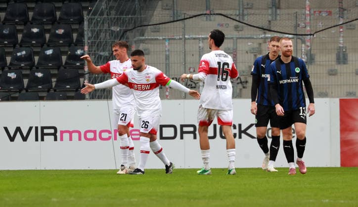 01.10.26 VfB Stuttgart - SpVgg Greuther Fürth Deutschland, Großaspach, 01.10.2026, Fussball, Bundesliga, Saison 2026 2027, Testspiel, VfB Stuttgart - SpVgg Greuther Fürth: Deniz Undav (VfB Stuttgart); Jubel Tor 1:0 Undav.
