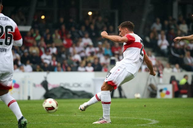 01.10.26 VfB Stuttgart - SpVgg Greuther Fürth Deutschland, Großaspach, 01.10.2026, Fussball, Bundesliga, Saison 2026 2027, Testspiel, VfB Stuttgart - SpVgg Greuther Fürth: Grischa Prömel (VfB Stuttgart); Tor 2:0 Prömel.