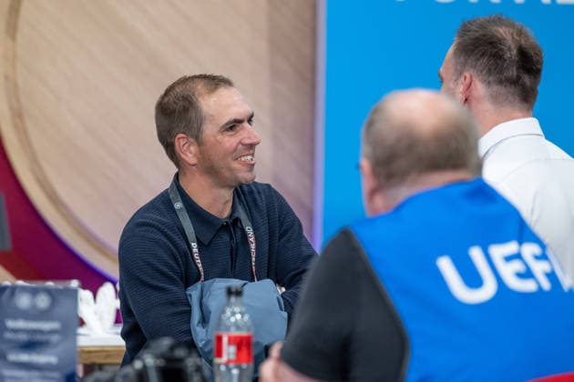 Philipp Lahm (Fussballer, Weltmeister 2014) bei der Ehrung der besten Goalgetter im Deutschen Amateurfussball in der Volkswagen VW Media Lounge mit dem Motto Torjaegerkanone fuer alle GER, Deutschland vs. Serbien, Fussball, UEFA Nations League, Ligaphase Liga A, 3. Spieltag, Spielzeit 2026 2027, 01.10.2026 (DFL DFB REGULATIONS PROHIBIT ANY USE OF PHOTOGRAPHS as IMAGE SEQUENCES and or QUASI-VIDEO). Foto: HMB Media Heike Feiner Copyright: HMBxMedia HeikexFeiner
