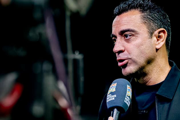 THESSALONIKI - Nederland national coach Xavi Hernandez during the UEFA Nations League match between Griekenland and Nederland at Toumba Stadion on 1 October 2026 in Thessaloniki, Griekenland. (Photo by DeFodi Images) -